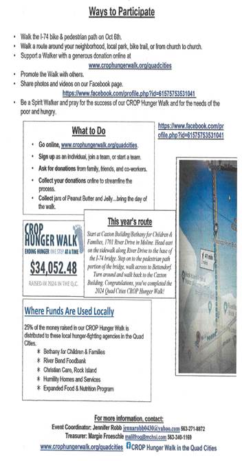 54th Annual Quad Cities CROP Hunger Walk